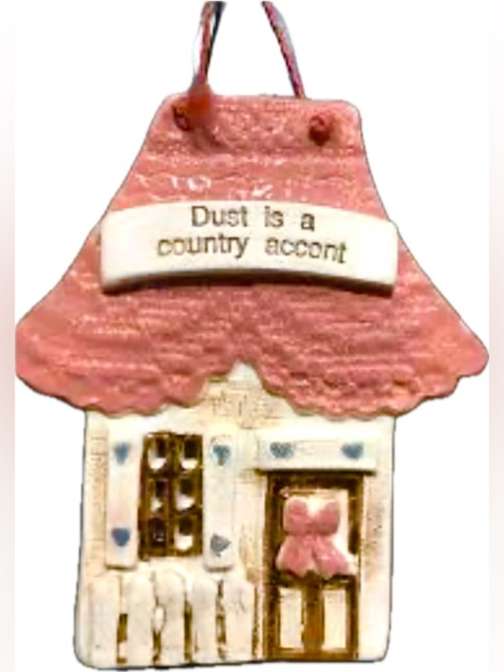 Handmade Artisan Heart and Soul Arkansas Ceramic House Dust is a country accent